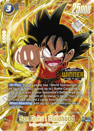 Son Goku : Childhood - SB01-018 (Ultimate Battle 2025 Vol.4 Winner) (SB01-018) - Tournament and Championship Promos Holofoil