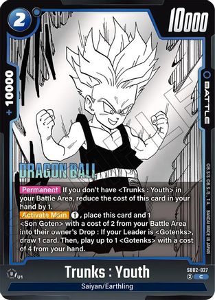 Trunks : Youth (SB02-027) - Manga Booster 02 Holofoil