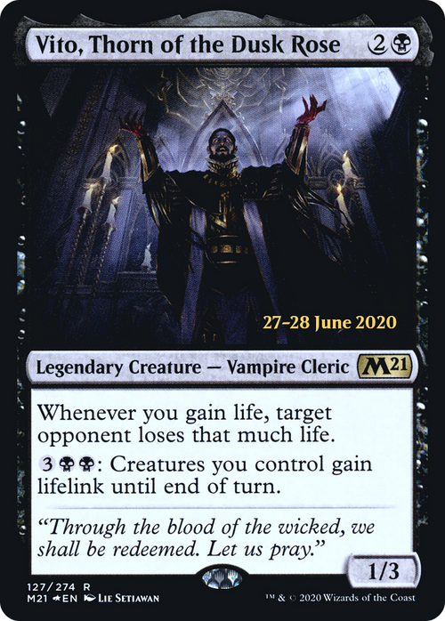 Vito, Thorn of the Dusk Rose (PRE-127S) - Core Set 2021 Promos Foil