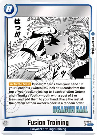Fusion Training (SB02-031) - Manga Booster 02 Holofoil