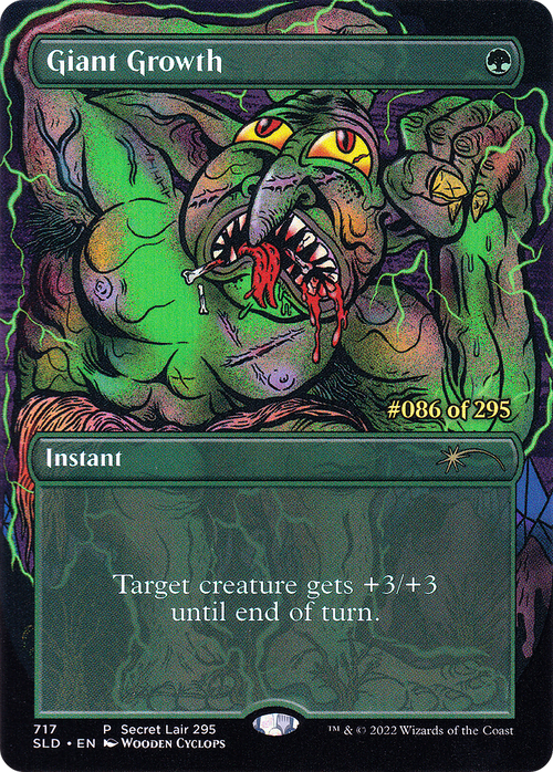 Giant Growth (Serial Numbered) (SLD-717) - Secret Lair Drop (Borderless)