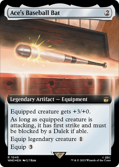 Ace's Baseball Bat (Extended Art) (Surge Foil) (WHO-1045) - Doctor Who: (Extended Art) Foil