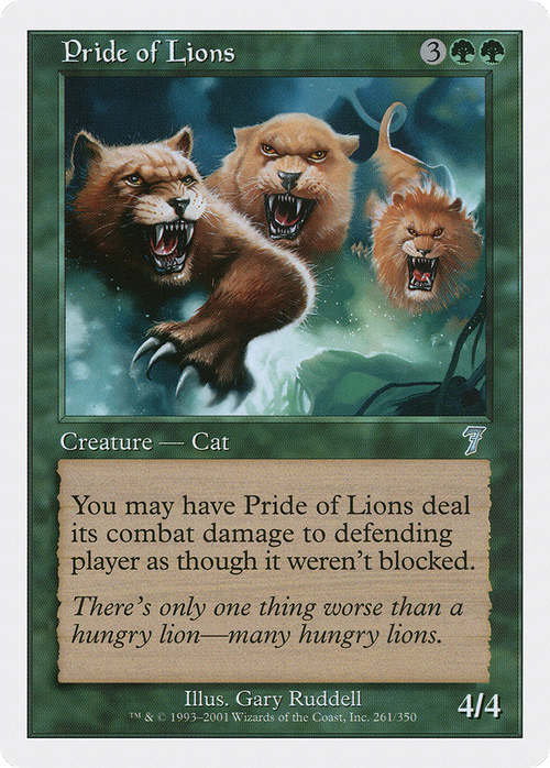 Pride of Lions (7ED-261) - 7th Edition Foil