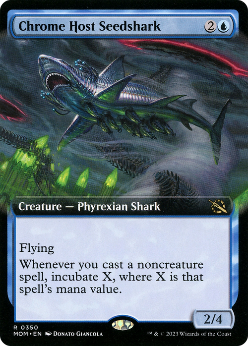 Chrome Host Seedshark (Extended Art) (MOM-350) - March of the Machine: (Extended Art)