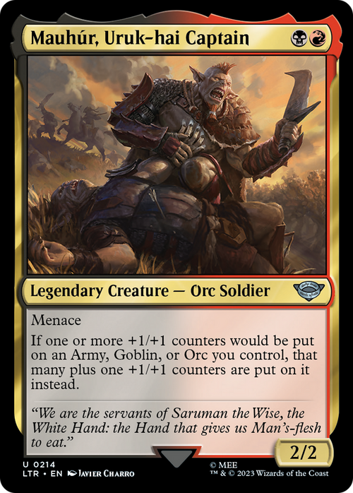 Mauhur, Uruk-hai Captain (LTR-214) - The Lord of the Rings: Tales of Middle-earth Foil
