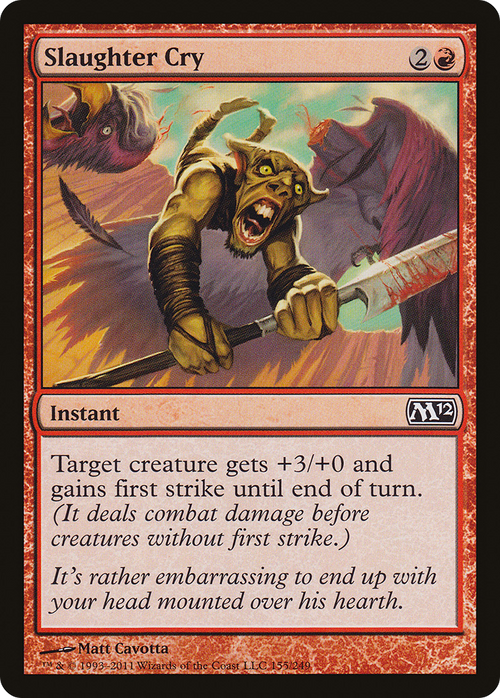 Slaughter Cry (M12-155) - Magic 2012 Foil