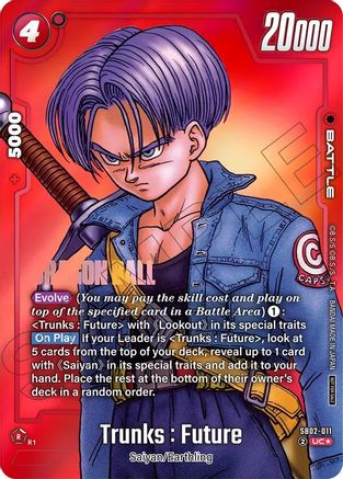 Trunks : Future - SB02-011 (Limited Pack MANGA Version 02) (SB02-011) - Tournament and Championship Promos Holofoil