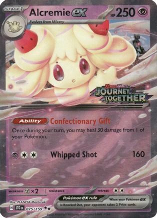 Alcremie ex (Journey Together Stamped) 075  - Holofoil Miscellaneous Cards & Products - Double Rare