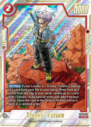 Trunks : Future - SB02-010 (Alternate Art) (SB02-010) - Manga Booster 02 Holofoil