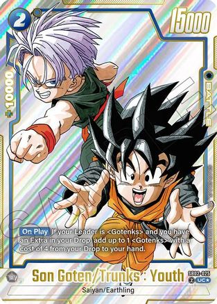 Son Goten/Trunks : Youth (Alternate Art) (SB02-025) - Manga Booster 02 Holofoil