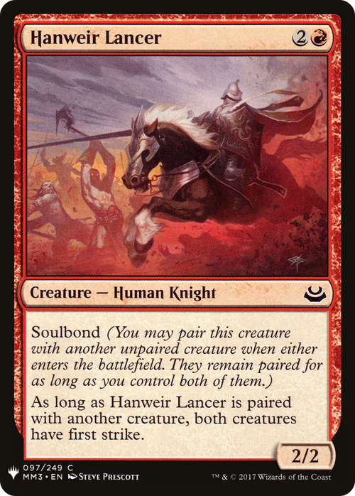 Hanweir Lancer (LIST-MM3-97) - The List