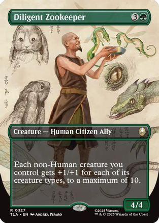 Diligent Zookeeper (Borderless) (TLA-327) - Avatar: The Last Airbender Foil