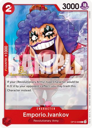 Emporio.Ivankov (OP13-008) - Carrying On His Will: 3rd Anniversary Tournament Cards