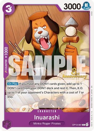 Inuarashi (OP13-061) - Carrying On His Will: 3rd Anniversary Tournament Cards