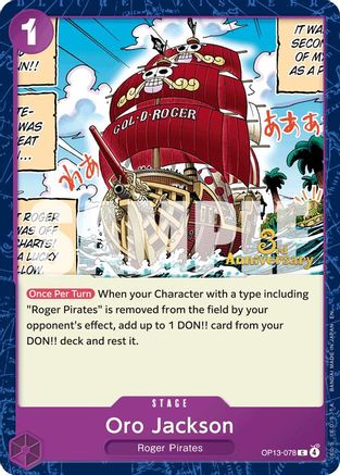 Oro Jackson (OP13-078) - Carrying On His Will: 3rd Anniversary Tournament Cards