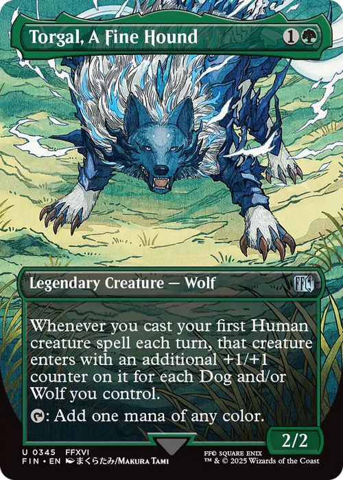 Torgal, A Fine Hound (Borderless) (FIN-345) - FINAL FANTASY Foil