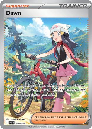 Dawn 129/094  - Holofoil ME02 Phantasmal Flames - Special Illustration Rare
