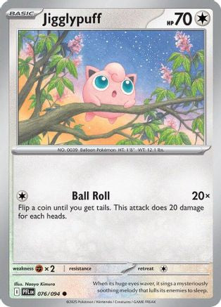 Jigglypuff 076  - Reverse Holofoil ME02 Phantasmal Flames - Common