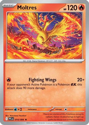 Moltres 014  - Holofoil ME02 Phantasmal Flames - Rare