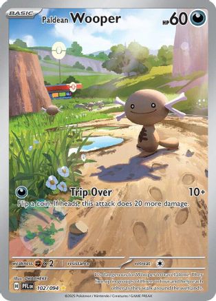 Paldean Wooper 102  - Holofoil ME02 Phantasmal Flames - Illustration Rare