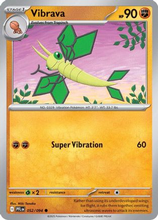 Vibrava 052  - Reverse Holofoil ME02 Phantasmal Flames - Common