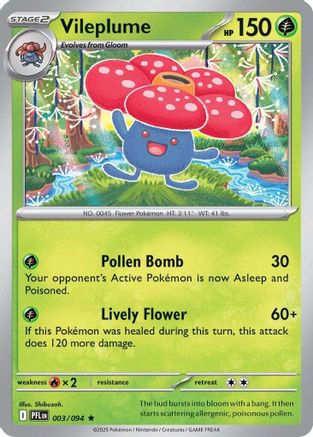 Vileplume 003  - Holofoil ME02 Phantasmal Flames - Rare