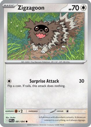Zigzagoon 081  ME02 Phantasmal Flames - Common