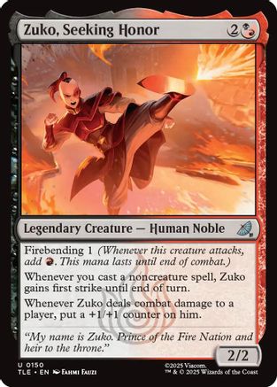 Zuko, Seeking Honor (TLE-150) - Avatar: The Last Airbender: Eternal-Legal