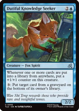 Dutiful Knowledge Seeker (TLE-092) - Avatar: The Last Airbender: Eternal-Legal Foil