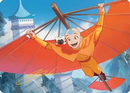 Aang, the Last Airbender Art Card (Gold-Stamped Signature) (ASTLA-001) - Art Series: Avatar: The Last Airbender