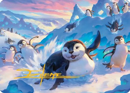 Otter-Penguin Art Card (Gold-Stamped Signature) (ASTLA-004) - Art Series: Avatar: The Last Airbender