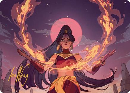 Firebending Student Art Card (Gold-Stamped Signature) (ASTLA-044) - Art Series: Avatar: The Last Airbender