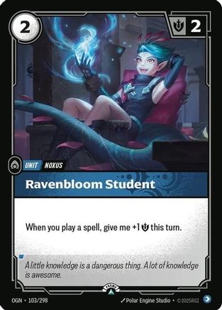 Ravenbloom Student (103/298) - Riftbound Organized Play Promotional Cards Foil