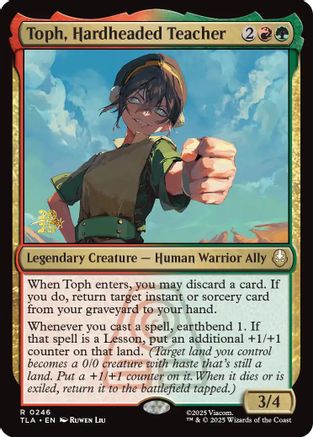 Toph, Hardheaded Teacher (PRE-246) - Prerelease Cards Foil