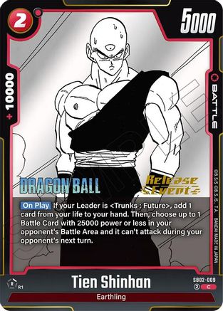 Tien Shinhan (SB02-009) - Manga Booster 02 Release Event Cards Holofoil