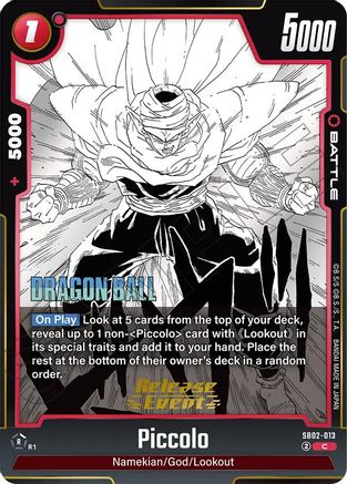Piccolo - SB02-013 (SB02-013) - Manga Booster 02 Release Event Cards Holofoil