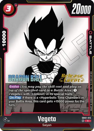 Vegeta - SB02-015 (SB02-015) - Manga Booster 02 Release Event Cards Holofoil