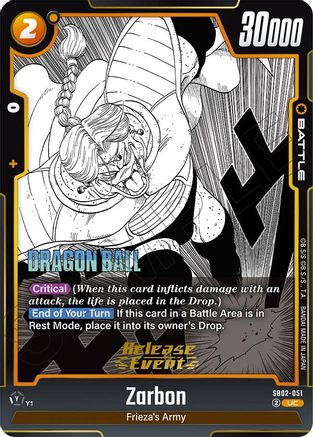 Zarbon - SB02-051 (SB02-051) - Manga Booster 02 Release Event Cards Holofoil