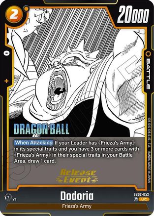 Dodoria (SB02-052) - Manga Booster 02 Release Event Cards Holofoil