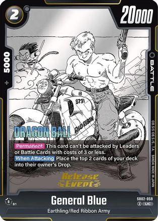 General Blue (SB02-059) - Manga Booster 02 Release Event Cards Holofoil