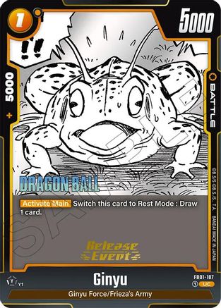 Ginyu - FB01-107 (FB01-107) - Manga Booster 02 Release Event Cards Holofoil
