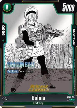 Bulma - FB03-071 (FB03-071) - Manga Booster 02 Release Event Cards Holofoil