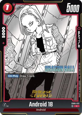Android 18 - FB06-013 (FB06-013) - Manga Booster 02 Release Event Cards Holofoil