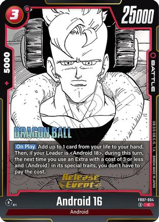 Android 16 (FB07-004) - Manga Booster 02 Release Event Cards Holofoil