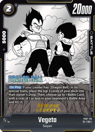 Vegeta - FB07-116 (FB07-116) - Manga Booster 02 Release Event Cards Holofoil