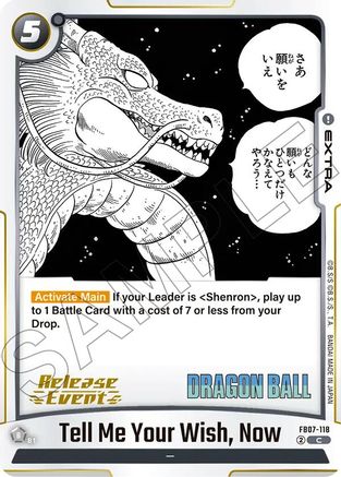 Tell Me Your Wish, Now (FB07-118) - Manga Booster 02 Release Event Cards Holofoil