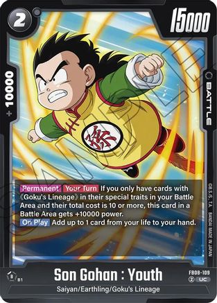 Son Gohan : Youth - FB08-109 (FB08-109) - Saiyans Pride