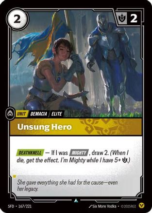 Unsung Hero (167/221) - Spiritforged Foil