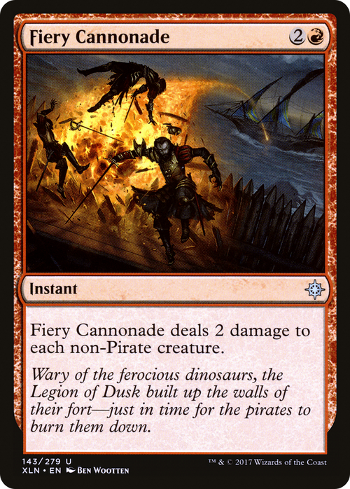 Fiery Cannonade (XLN-143) - Ixalan Foil