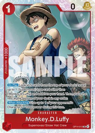 Monkey.D.Luffy - OP14-013 (OP14-013) - The Azure Sea's Seven Foil